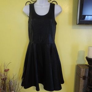 Express leather dress size s /p color black
